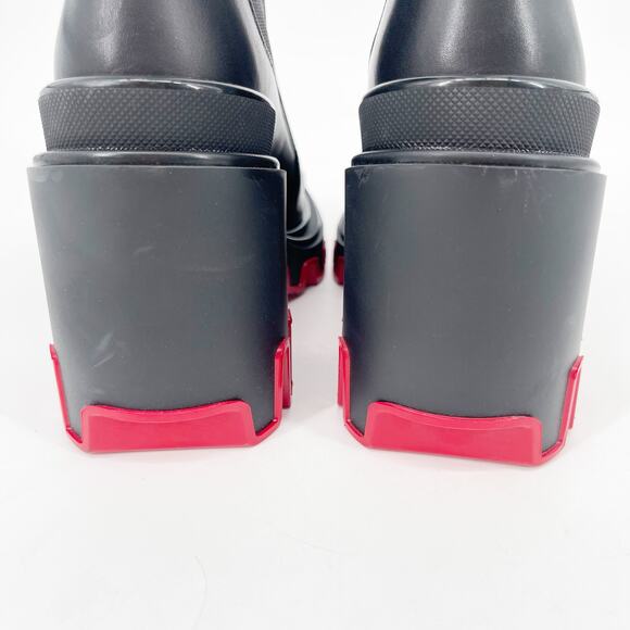 Christian Louboutin Marchacroche Duna Black Lug Sole Ankle Chelsea Boots EU 37 - Picture 8 of 12
